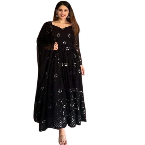 Black Anarkali Suit Set