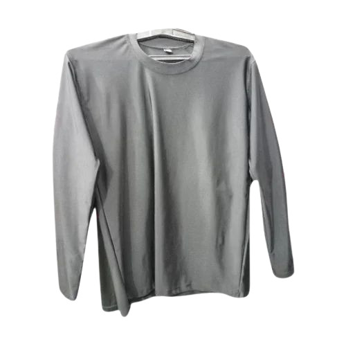 Lightweight Breathable Polyester Sports T-Shirt - Grey Color, Regular Fit, Available Sizes L, M, S, XL | 100% Washable Quality for Adults, Summer Sportswear, Plain Design