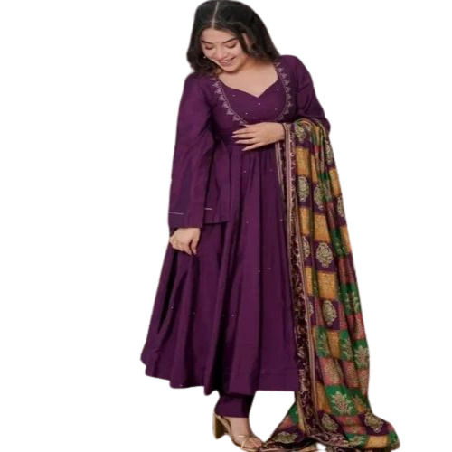 Purple Anarkali Suit