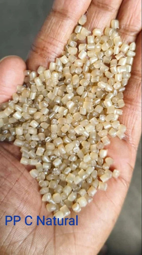 Reprocessed Pp Natural Granules - Industrial Grade, Brown Color | Recycled Material Feature, Eco-friendly Application For Plastic Industry