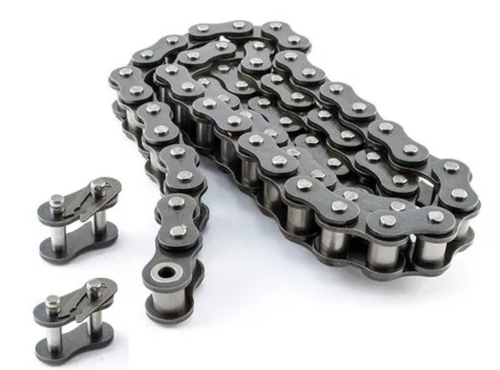 Roller Chain - Mild Steel, 20 Length, Silver | High Strength, Durable Design, Efficient Power Transfer, Corrosion Resistant, Low Maintenance, Flexible Design, Vibration Absorption, Compact Size, High Load Capacity, Versatile Applications