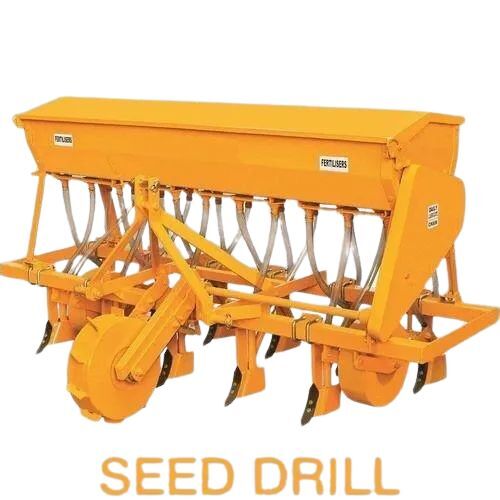 Seed Drill - Gear Drive, Hand Crank Start Method | Premium Quality, Powder Coated Mild Steel, 3200 Weight, Automatic Operation