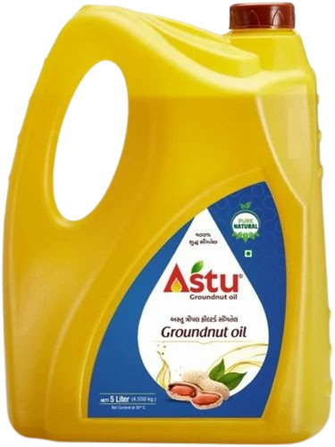 Groundnut Oil - 5 Liter Liquid, Natural Cooking Oil with 1 Year Shelf Life, 2% Moisture