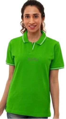 Apple Green Polo T Shirt - Nylon, XXS to M Sizes, Plain, Short Sleeve, Elegant Design | Fade Resistant, Reinforced Seams, Tag-Free Comfort, High Durability