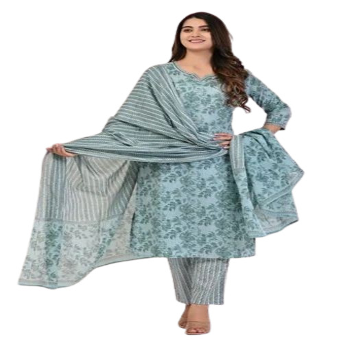 Cotton Suit With Cotton Dupatta