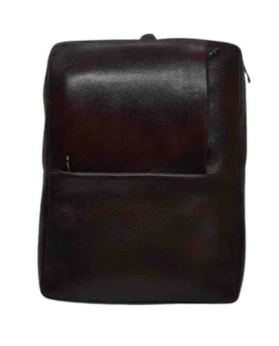 Dark Brown Leather School Bag