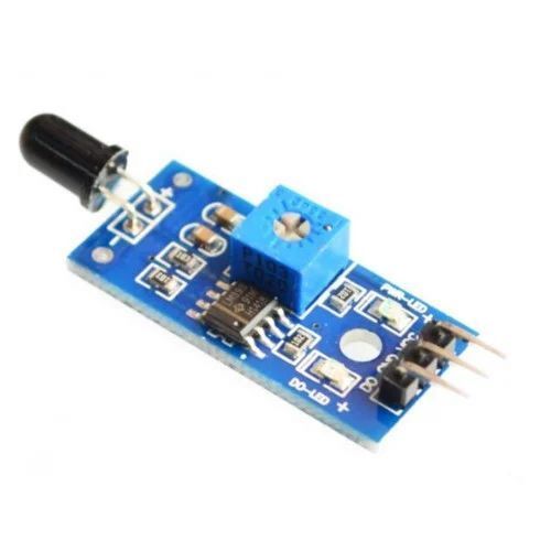 Flame Sensor Module - Infrared Light Sensor, 760 nm - 1100 nm | Sensitive Flame Detection, High Accuracy, Fast Response Time, Adjustable Sensitivity, Low Power Consumption, Compact Design