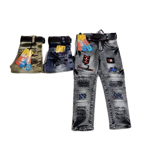 Kids Jeans - Cotton Fabric, Low Rise Straight Fit, Multiple Colors | Durable, Adjustable Waistbands, No Fade, Quick Dry, Washable
