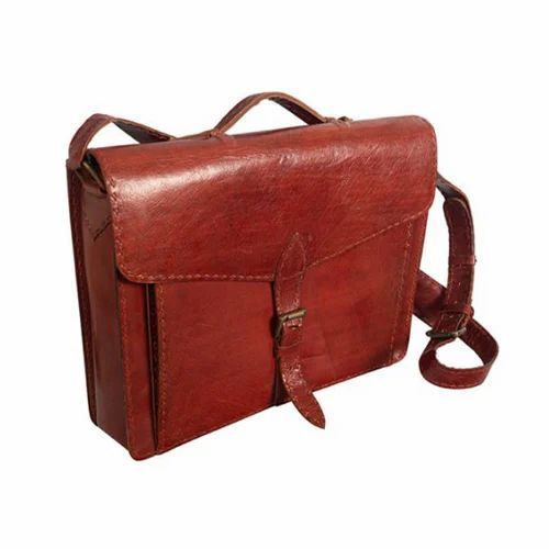 Leather Bag - Polished Leather, Customized Size, Attractive Brown Design - Durable and Comfortable Shoulder Bag for Men