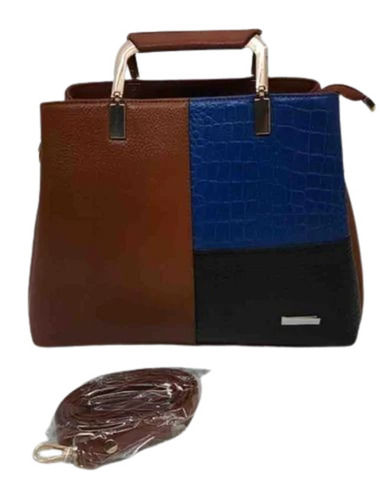 Leather Handbag - 15 x 6 Inch , Dark Brown Leather, Polished Finish, Attractive Design, Durable and Comfortable for Women