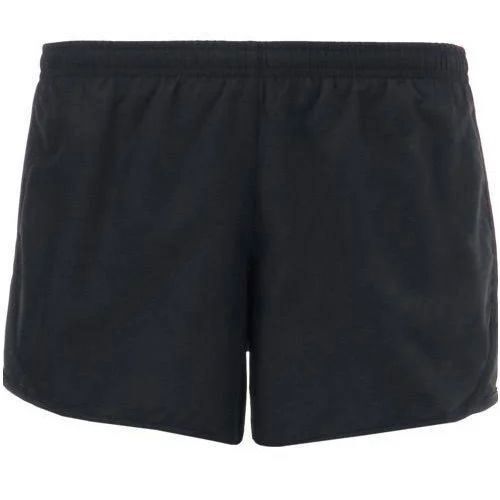 Mens Black Sports Shorts - Polyester Material, Size M-XXXL | Premium Comfort Fit, Quick Dry, Breathable Fabric, Stylish Design, Durable Stitching