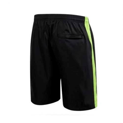 Mens Sports Shorts - Lightweight Polyester Fabric, M, XL, XXL Plus Size | Comfortable Fit, Breathable, Quick Dry, Stylish Black and Green Design