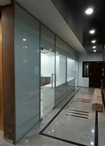 Office Partition Glass Door - Color: Transparent