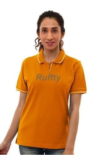 Premium Nylon Orange Polo T-Shirt - XXS to M Sizes | Fade Resistant, High Durability, Elegant Design, Tag-Free Comfort, Reinforced Seams