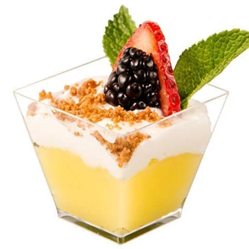 PS 3 Disposable Triangular Small Dessert Cup