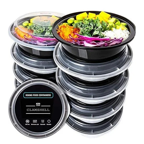 Ro Series Reusable Food Containers - Plastic, Matte Black | Easy to Handle, Leak Proof, Tight Seal, Durable