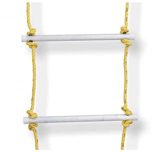 Aluminium Rope Ladder - Nylon, Yellow | Lightweight & Durable for Emergencies, Compact Design, Secure Climbing