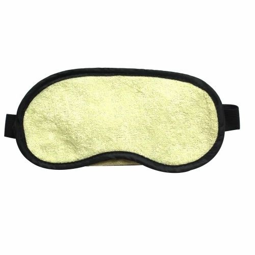 Blind Fold Mask - Cotton & Silk Blend, Cream and Black Colors | Soft, Adjustable, Light-Blocking, Breathable Design for Travel Comfort