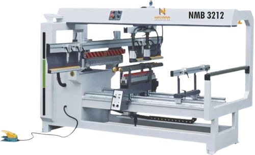 Double Head Multi Boring Machine - Electric Metal, 2720x2500x1600mm, White, 55mm Drilling Depth, Semi-Automatic System, Durable Design, 0.6-0.8mpa Motor Power