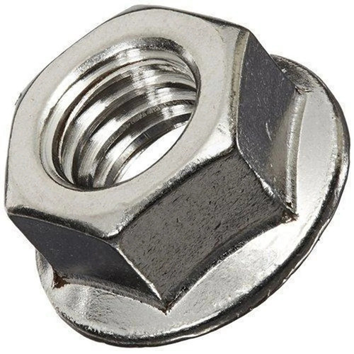 Hex Flange Nuts - Color: Silver