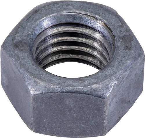 Hot Dip Galvanized Steel Hex Nut - High Strength, Corrosion Resistant, Silver Color | Durable, Rust Free, Suitable for Commercial Use