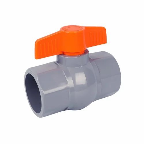 Irrigation Ball Valve - PVC Material Threaded End Connection Gray Color Manual Automation Customized Size | Ideal for Industrial Plumbing Applications