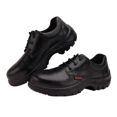 Karam Safety Shoes - Leather Upper, PU Outsole | Low Ankle Design, Ergonomic Comfort, Water-Resistant Durability, Unisex Fit