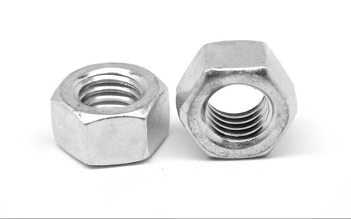 M6 Mild Steel Hex Nut - High Strength Corrosion Resistant Silver Color | Durable Rust Free Ideal for Commercial Use