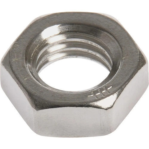 Mild Steel Hex Lock Nut - High Strength Corrosion Resistant | Silver Grey Rust-free Polished Surface Suitable For Commercial Use