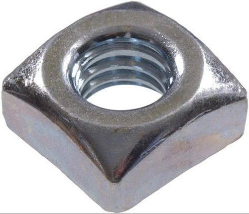 Mild Steel Square Nut - Durable High Strength, Rust Free, Corrosion Resistant, Polished Silver Grey Finish