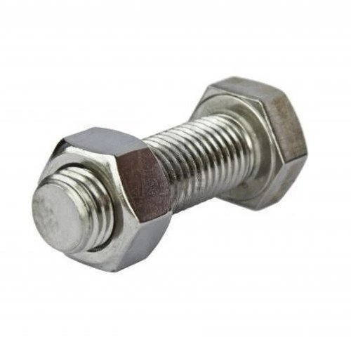 MS Hex Nut Bolts - High Strength, Corrosion Resistant, Durable Silver Finish | For Commercial Use, Polished Style