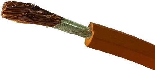 HOFR Welding Cable - High Strength Copper, Standard Size, Orange Color, 10 Feet Length | Superior Shock, Heat, Fire, Flame Resistance, Easy to Use, High Efficiency