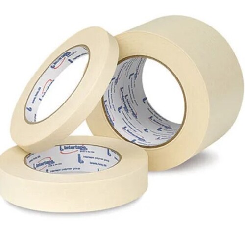 Paper Masking Tapes - 20-30 Meter Length, 20-40 mm Width | White Plain Paper Material