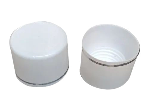 Plastic Bottle Cap - 25 mm, White, Round, Fine Finished | Durable, Very Good Quality, Plain Design for Edible Oil
