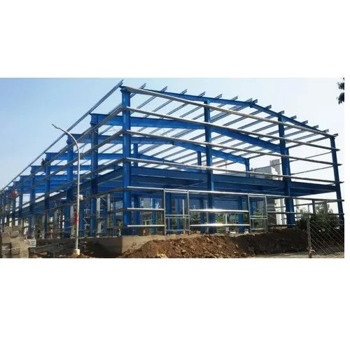 Prefab Steel Buildings - Galvanized Blue Finish | Easily Assembled for Vills, Warehouses, Workshops, Plants, Offices
