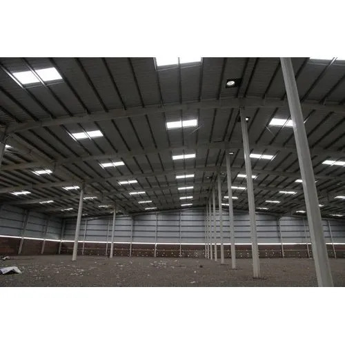 Modular Prefabricated Steel Building - Galvanized, Grey Finish | Easily Assembled for Factory, Warehouse, Plant, Workshop