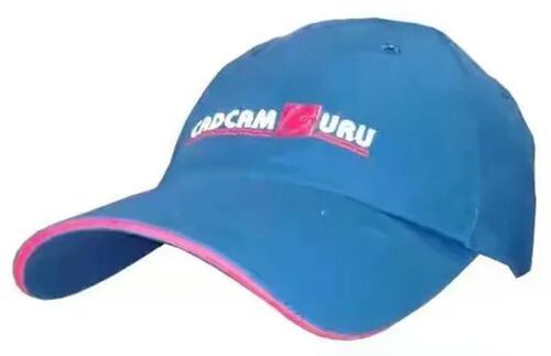 Premium Cotton Sports Cap - Adjustable Fit in Blue | UV Protection, Breathable Fabric, Quick-Drying Material, Durable Stitching, Versatile Style, Embroidered Logo Option