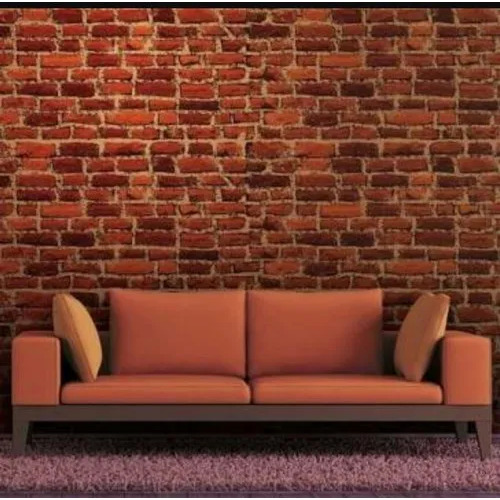 PVC Brick Wallpaper - 57 Sq. Feet | Waterproof, Easy to Apply Peel-and-Stick Design, Realistic 3D Texture, Ideal for Interior Walls