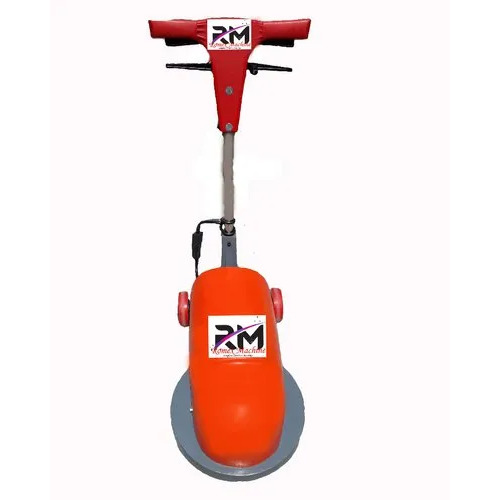 Mini Single Disc Floor Scrubber Machine - Aluminium, 13 Inch Brush Diameter, Semi-Automatic, 145 RPM , White Red Black Color Options