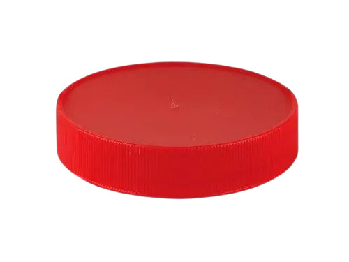 Red Plastic Bottle Cap - Plastic, 25 mm, Red | Durable, Screw Cap for Edible Oil Bottles, Round Shape with Fine Finish