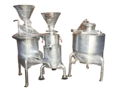 Soya Milk Plant - 100 to 500 LTS Capacity, Stainless Steel Material | Premium Quality, Automatic Operation, Efficient Grinding System, Hygienic Processing, Low Maintenance