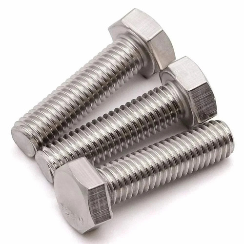 Stainless Steel Galvanized Hex Bolt - High Strength, Corrosion Resistant, Silver Finish, Polished for Commercial Use | Durable Construction