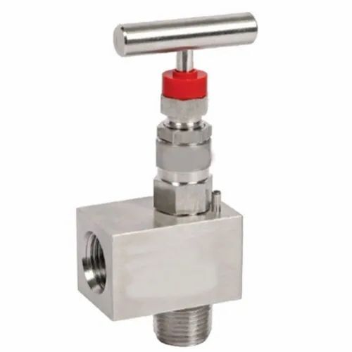 Stainless Steel Needle Valve - 1 Inch, SS304, 6000 PSI, CS Zinc Plated Finish | Industrial Application, Blue Color, PTFE Packing