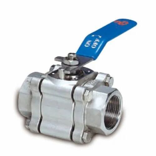 Threaded End Ball Valve - Stainless Steel, 1/4 Inch Flanged End, Silver Finish | Customized Size For Industrial Water Usage