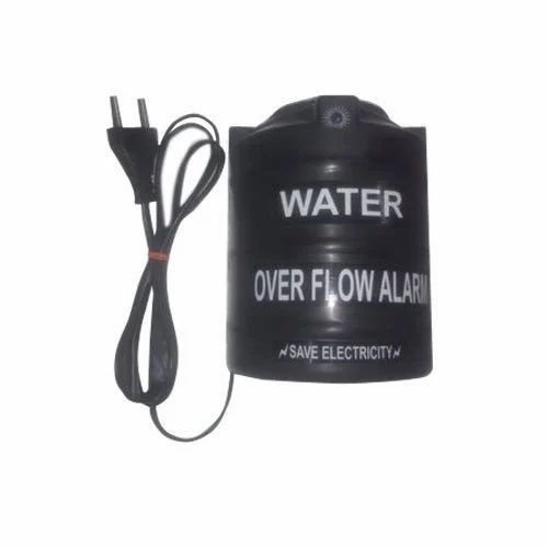 Water Tank Overflow Alarm - Plastic Build, 220v Electric Power Source, Black Color | Red Alarm Light For Security Purpose