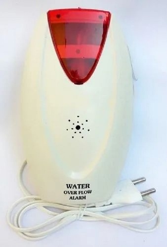 Water Tank Overflow Alarm With Indicator - Plastic, 220 Volt, Red & White Color | Early Overflow Detection, Audible Alarm, Easy Installation, Weather-resistant, Low Power Consumption