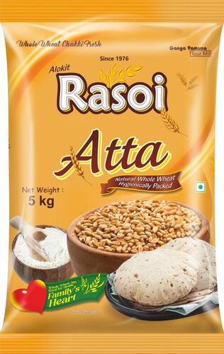 5kg Wheat Flour - Whole Wheat, White Color, Grade A | Gluten-Free, Preservatives Free, Nutrient-Enriched, High In Protein And Fiber