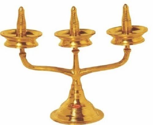 Brass Triple Lamp Diya