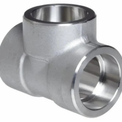 Carbon Steel Unequal Tee - Round Shape Corrosion Resistant Silver | Durable High Strength Material Ideal for Pipe Connections