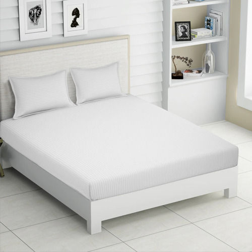 Cotton White Double Bed Sheet - Feature: Washable